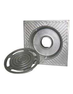 Évacuation de patio en aluminium classique 25 x 25 cm