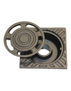 Scarico da patio in alluminio antracite 25 x 25 cm