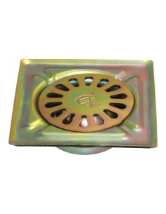 Patio-Abfluss, verchromter Stahl, 15 x 15 cm