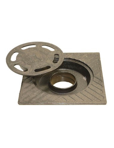 Griglia di drenaggio per patio, ghisa, 30 x 30 cm, alta durabilità