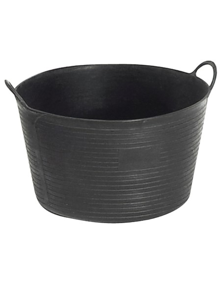 Secchio in plastica nera 30 litri con design ergonomico