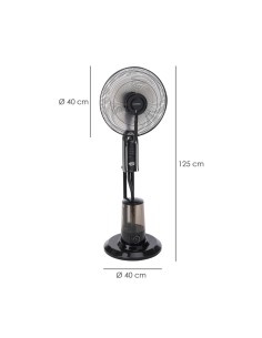 Ventilatore nebulizzatore 3 pale 40 cm motore in rame 75W con telecomando 2