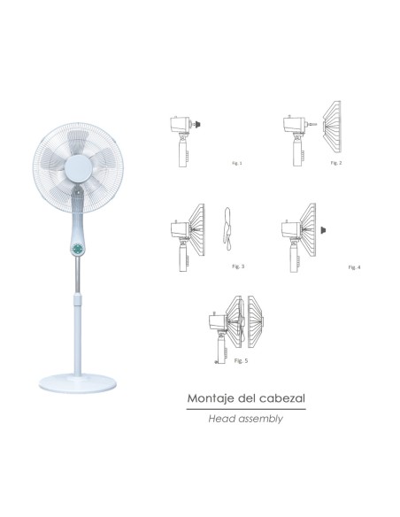 Silent Floor Fan with Remote Control - 55W