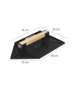 Kunststoffkelle mit Holzgriff 27x18 cm 2