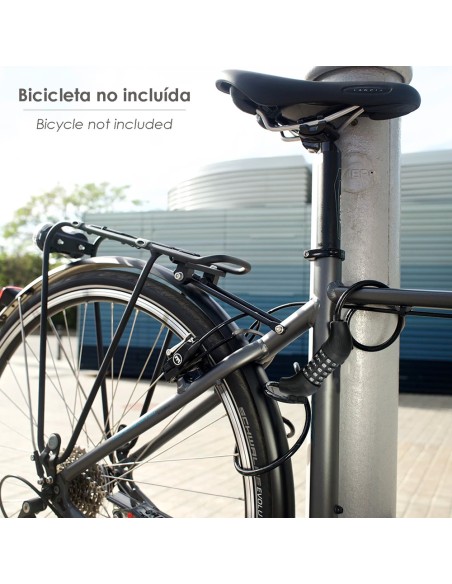 Cable de bicicleta espiral con combinación 12 mm x 120 cm