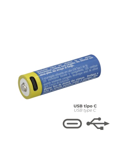 Wiederaufladbare Lithium-Batterie AA 1,5V USB-C (4 Stück)