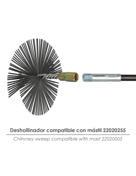Cepillo deshollinador de acero para limpieza 150mm M12