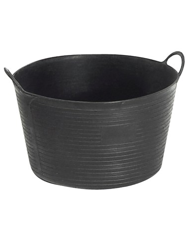 Secchio in plastica nera 30 litri con design ergonomico