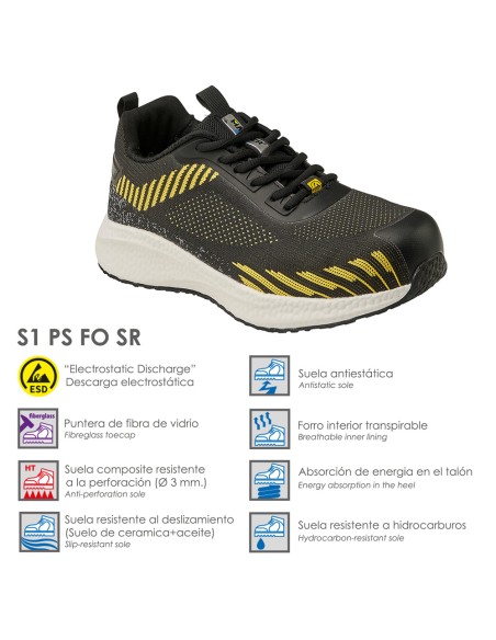 Slip-Resistant Safety Boots S1 with Composite Sole Size 43