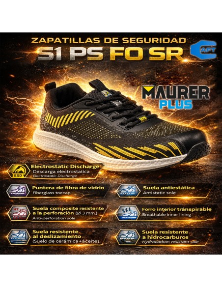 Slip-Resistant Safety Boots S1 with Composite Sole Size 43