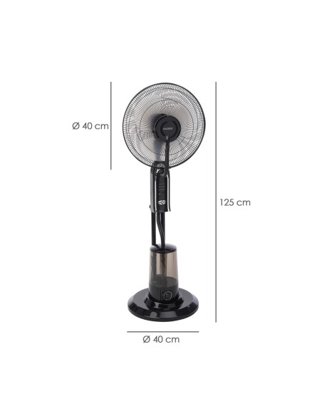 Ventilatore nebulizzatore 3 pale 40 cm motore in rame 75W con telecomando