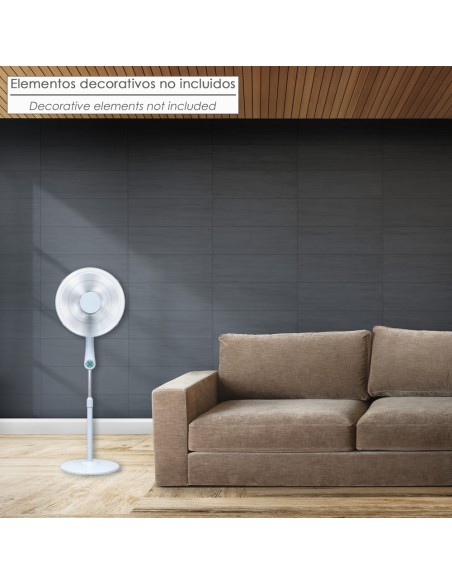 Silent Floor Fan with Remote Control - 55W