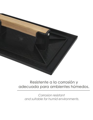 Trowel in plastica 32x22 cm con manico in legno nero