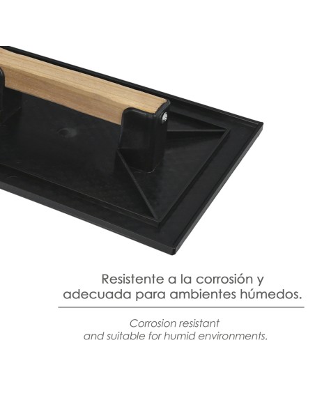 Trowel in plastica 32x22 cm con manico in legno nero