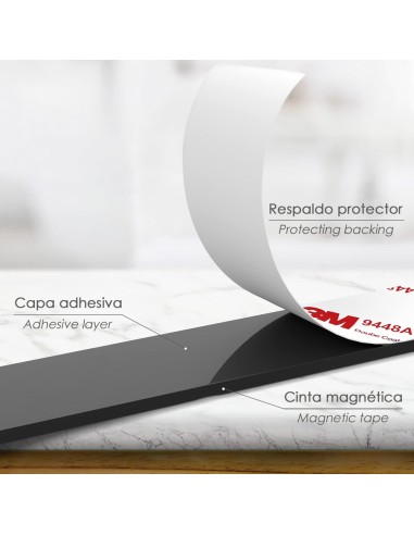 Nastro Magnetico Adesivo A+B 1+1m 15mm