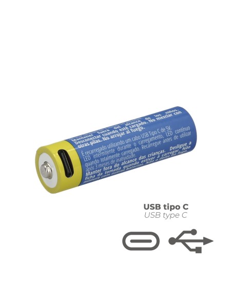 Wiederaufladbare Lithium-Batterie AA 1,5V USB-C (4 Stück)