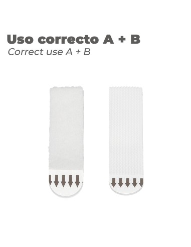 Adhesive Velcro Strips 19 x 85 mm - Blister of 4 Units