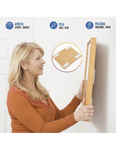 Adhesive Velcro Strips 19 x 85 mm - Blister of 4 Units