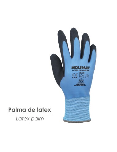 9" Waterproof Foam Latex Work Gloves