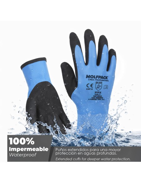Gant en latex foam imperméable 9" pour le travail