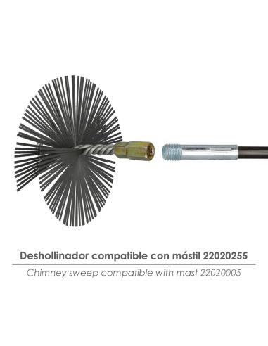 Cepillo deshollinador de acero para limpieza 150mm M12