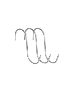 Blister of 3 Stainless Steel Butcher Hooks No. 12