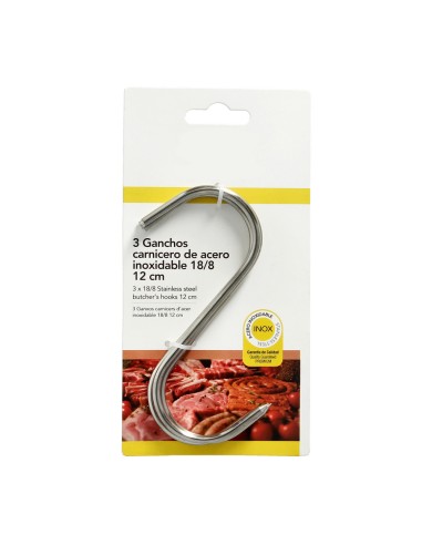 Blister de 3 Crochets de Boucher Inox Nº 12