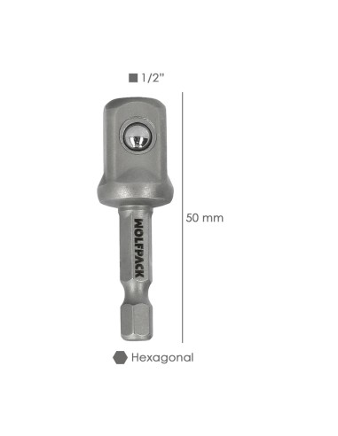 Adapter for 1/2 inch socket wrenches with ergonomic design