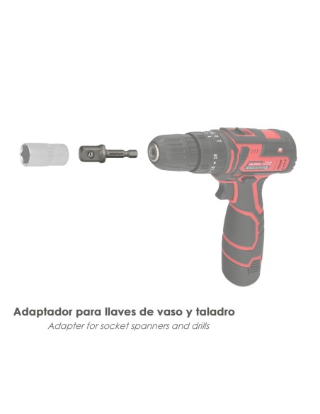Adaptador para chaves de soquete de 1/2 com design ergonômico