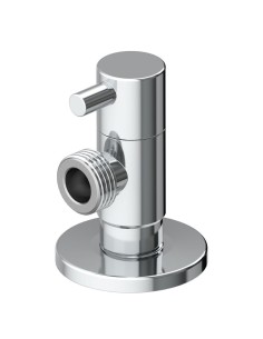 Corner valve deco model with round handle, silver, ½ x ½ inch 2