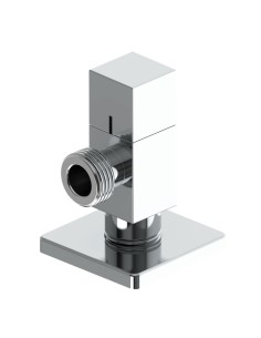 Eckventil Deco-Modell mit quadratischem Griff, Silber, ½ x 3/8 Zoll 2