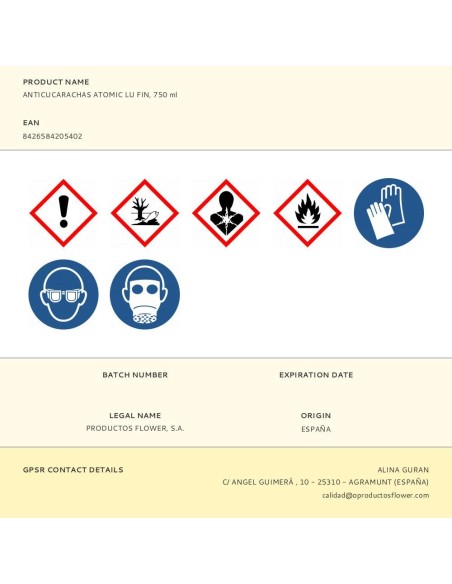 Kakerlaken-Spray Insektizid Atomic LU, 750 ml