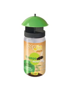 Reusable fly trap with attractive bait, fine
