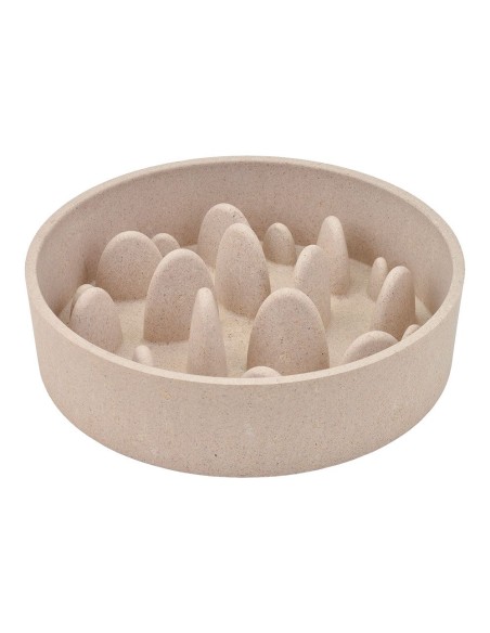 Bamboo Slow Feeder Bowl Beige 800 ml, 17.5 cm