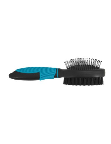 Cepillo doble para perros de nylon y metal pequeño