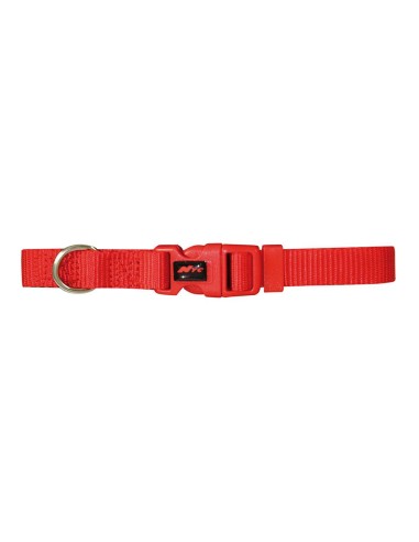 Basic red collar 15 mm for pets 33 to 40 cm