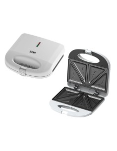 Sanduicheira dupla 750 W com design compacto e eficiente