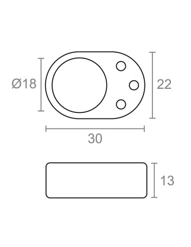 Fermaporta TP16, ammortizzatore in PVC trasparente 30 x 22 x 13 mm