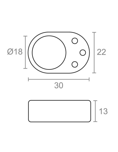 Fermaporta TP16, ammortizzatore in PVC trasparente 30 x 22 x 13 mm