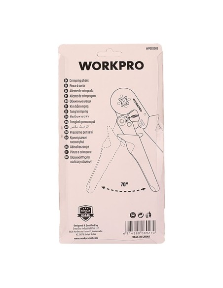 Crimpadora punteras eléctricas, prensado hexagonal 175 mm - 0,25 - 06,00 mm²