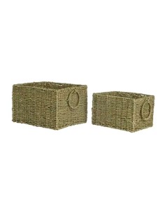 Brown basket with 2 handles, set of 2 units