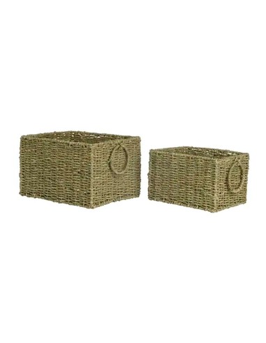 Cesta marrom com 2 alças, conjunto de 2 unidades