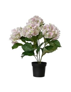 Vaso di ortensie artificiali rosa chiaro, ø28 x 46 cm
