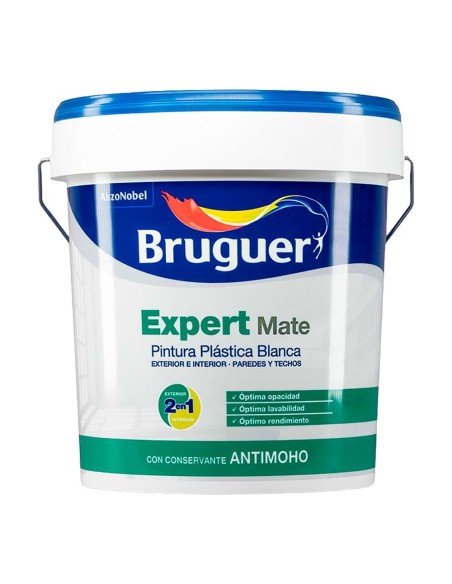 Acryl Kunststofffarbe gestreckt Innen/Außen, Schimmelresistent Expert, Mattweiß, 15 l