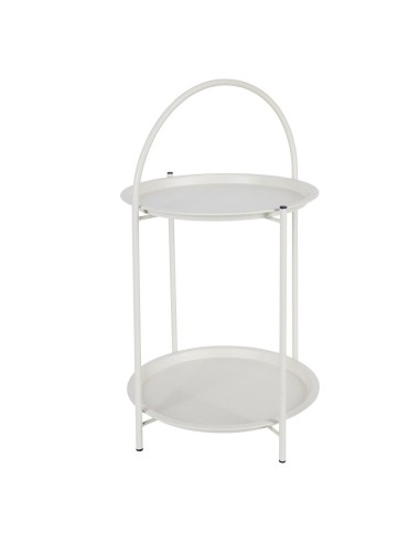 Weiße Metallbeistelltisch mit modernem Design ø40 x 66 cm