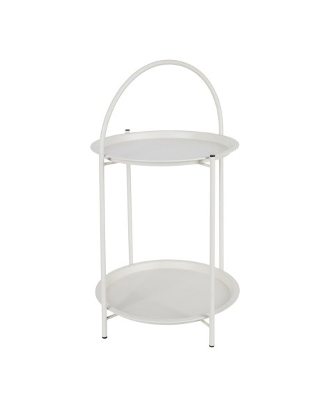 Weiße Metallbeistelltisch mit modernem Design ø40 x 66 cm