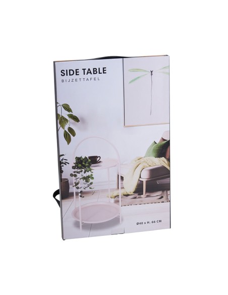Weiße Metallbeistelltisch mit modernem Design ø40 x 66 cm