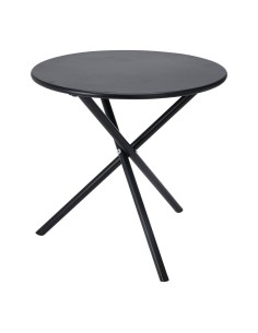 Table pliante en acier noir, 48 x 48 cm