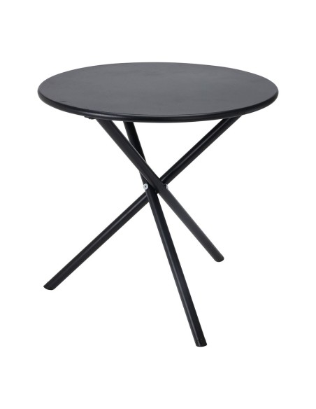 Tavolo pieghevole in acciaio nero, 48 x 48 cm