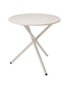 Folding steel table beige - ø48 x 48 cm